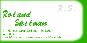 roland spilman business card